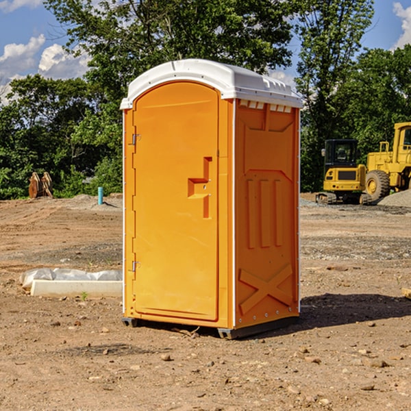 how often are the portable restrooms cleaned and serviced during a rental period in Shell Rock IA